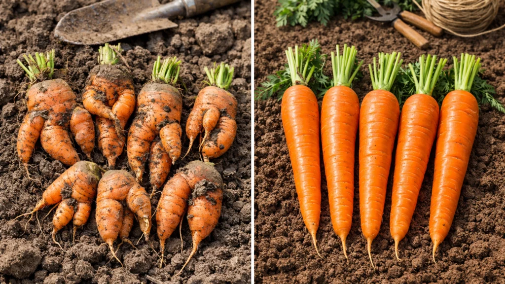 Nepravilna i pravilna mrkva kao primjer čestih pogrešaka