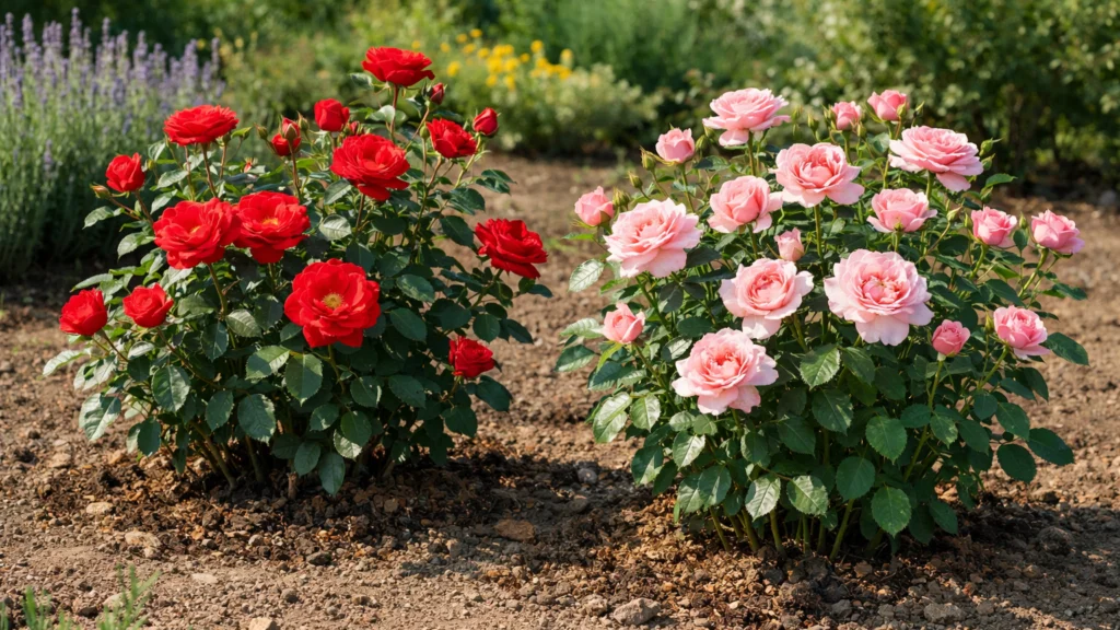 Ruže posađene na sunčanom položaju s dobro dreniranim tlom