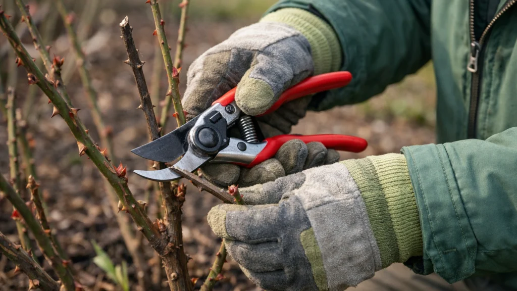 Proljetna rezidba ruža radi poticanja rasta i cvatnje