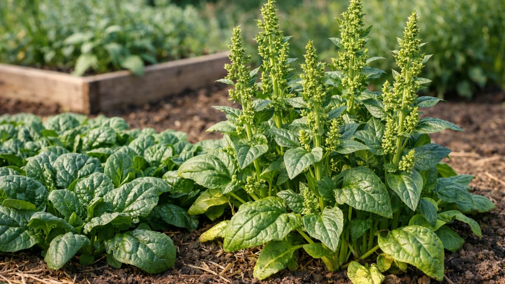 Špinat koji je procvjetao zbog previsokih temperatura