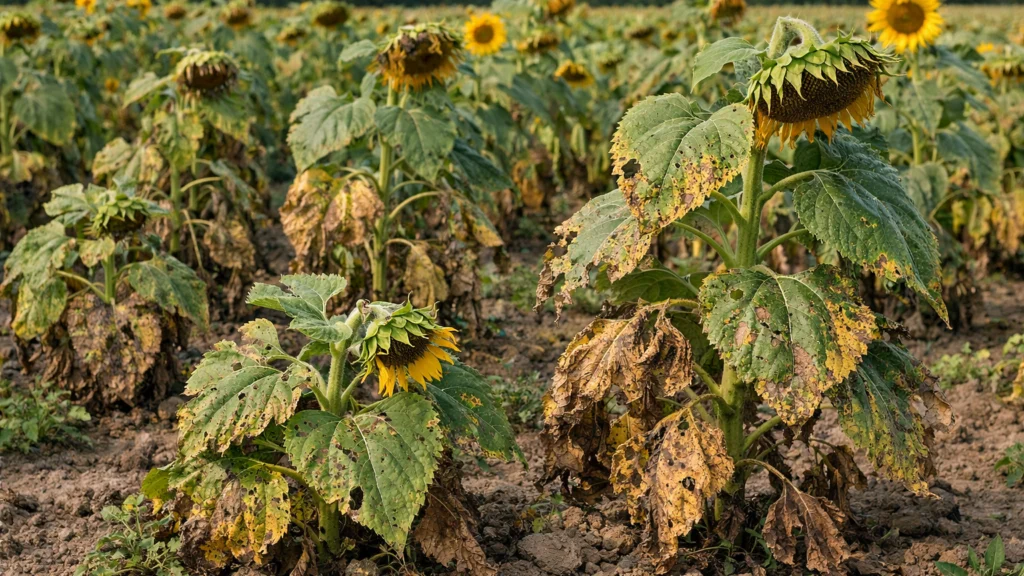 Problemi u uzgoju suncokreta uzrokovani lošim plodoredom i bolestima