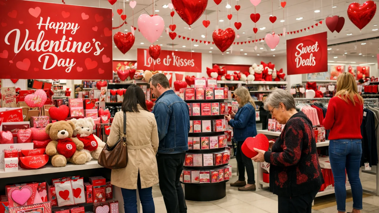 Komercijalni aspekt Valentinova prikazan kroz prodajne izloge i potrošačke navike