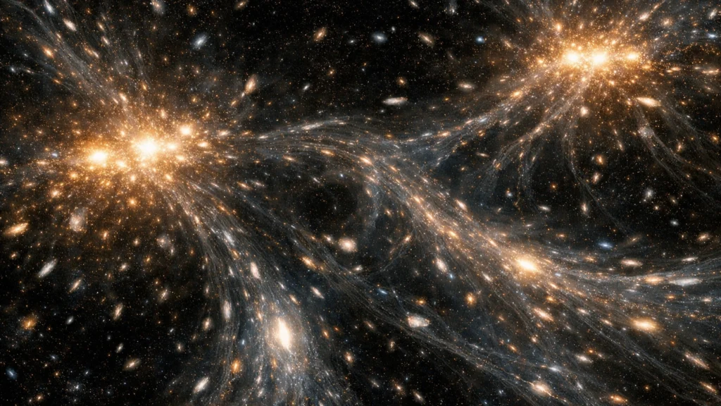 Kretanje galaksija duž kozmičkih vlakana prema jatima