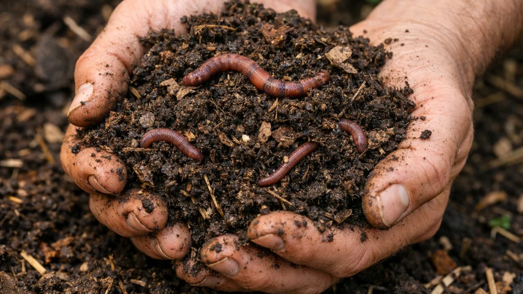 Zdravo tlo bogato humusom i glistama kao osnova organskog vrta
