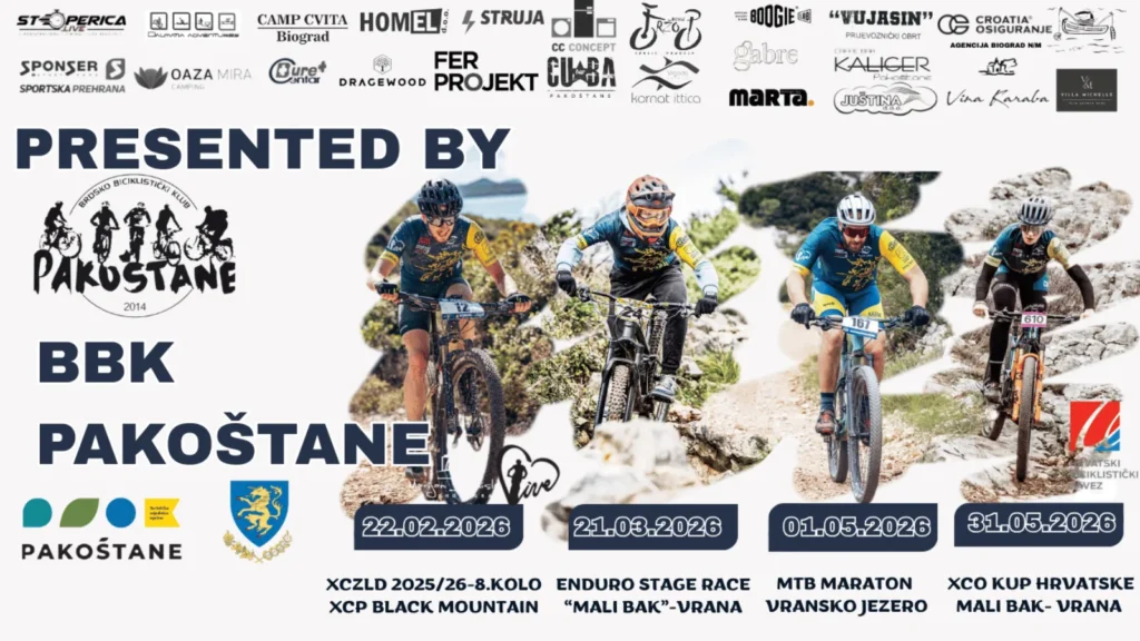 XCO Kup Hrvatske 2026. u Vrani – MTB utrka koju organizira BBK Pakoštane