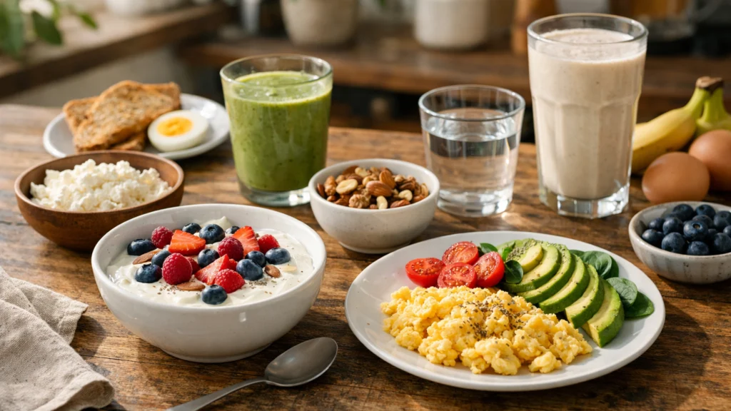 Primjer zdrave jutarnje rutine s laganim doručkom