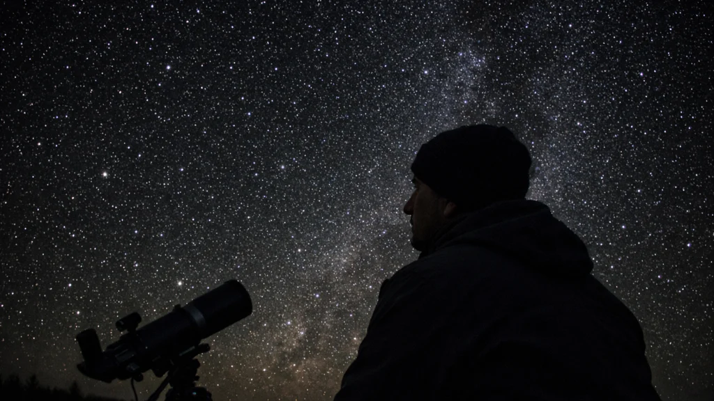 Promatrač koristi periferni vid za uočavanje slabog sjaja neba