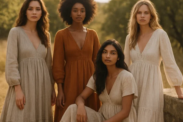 Boho stil moda za početnike s lepršavim haljinama i prirodnim materijalima