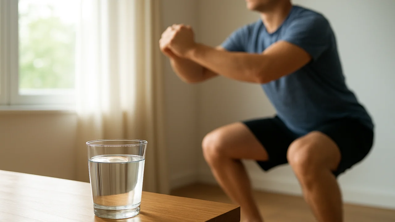 Praktičan primjer jutarnje rutine s vodom i laganim vježbama