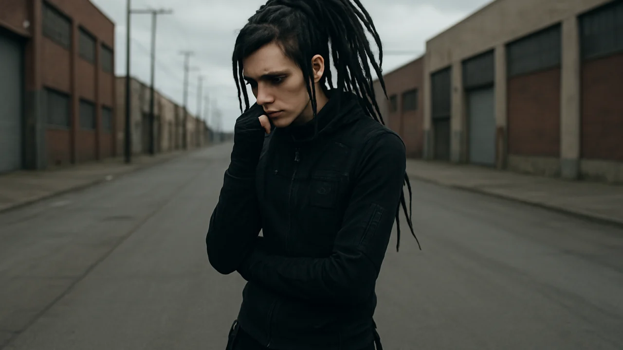 Pojedinac cyber goth subkulture izražava otuđenost i identitet u modernom društvu