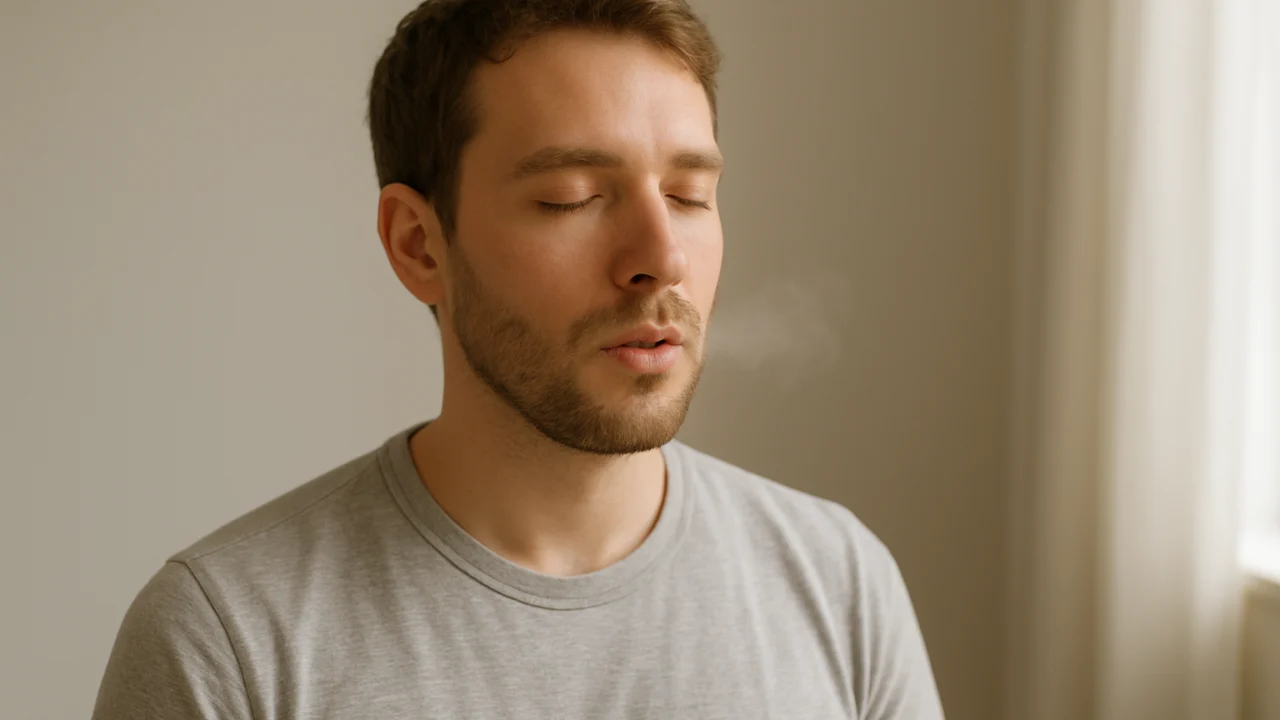 Sporo i kontrolirano izdisanje kao dio vježbe dubokog disanja