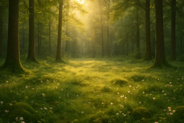 Fairycore estetika kroz čarobnu šumsku čistinu i povezanost s prirodom