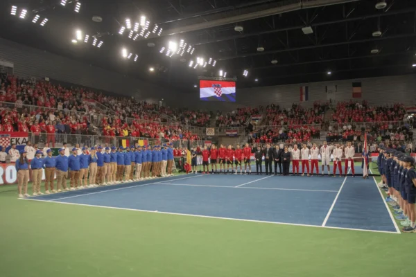 Atmosfera i publika u Areni Varaždin tijekom Davis Cup susreta