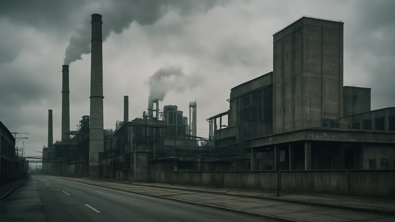 Industrijski krajolik koji simbolizira otuđenje i tjeskobu industrial subkulture