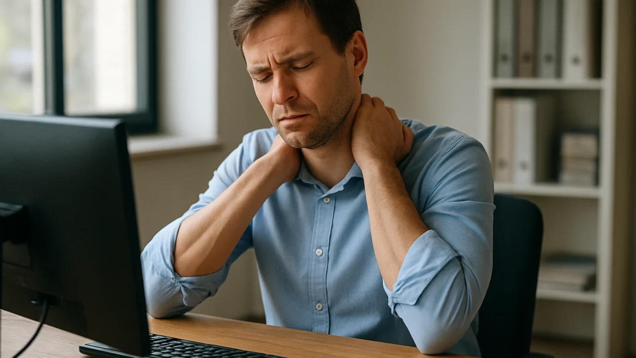 Ukočen vrat i ramena uzrokovani dugotrajnim sjedenjem za računalom