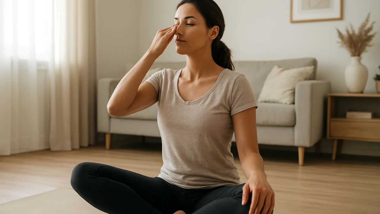 Disanje i lagani pokreti tijekom joga vježbi kod kuće