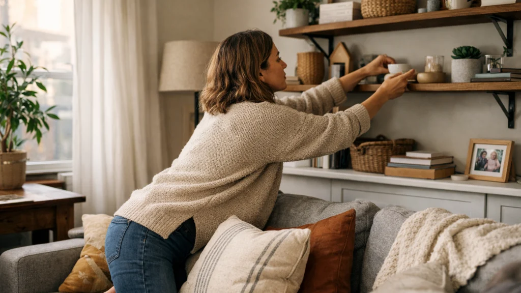 Majka uređuje dom jednostavnim kućnim dekoracijama