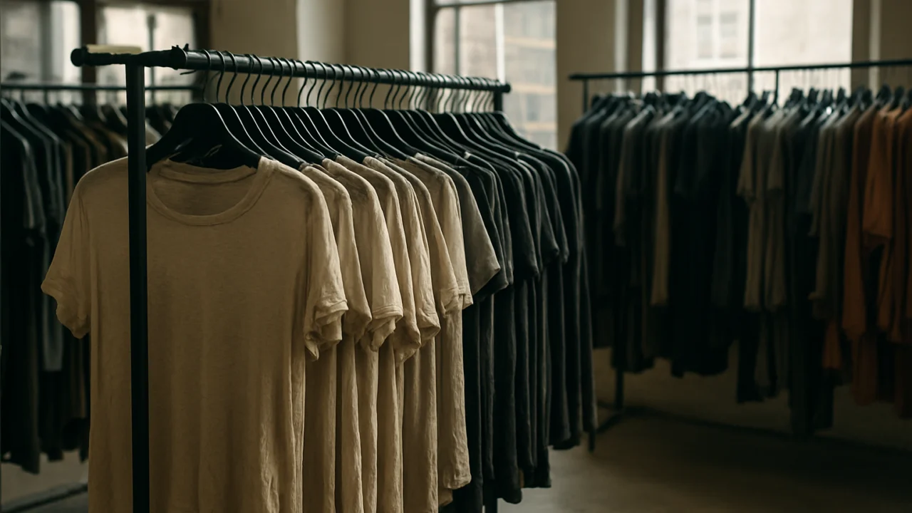 Prikaz moderne trgovine odjećom s naglaskom na tanje i manje izdržljive tkanine
