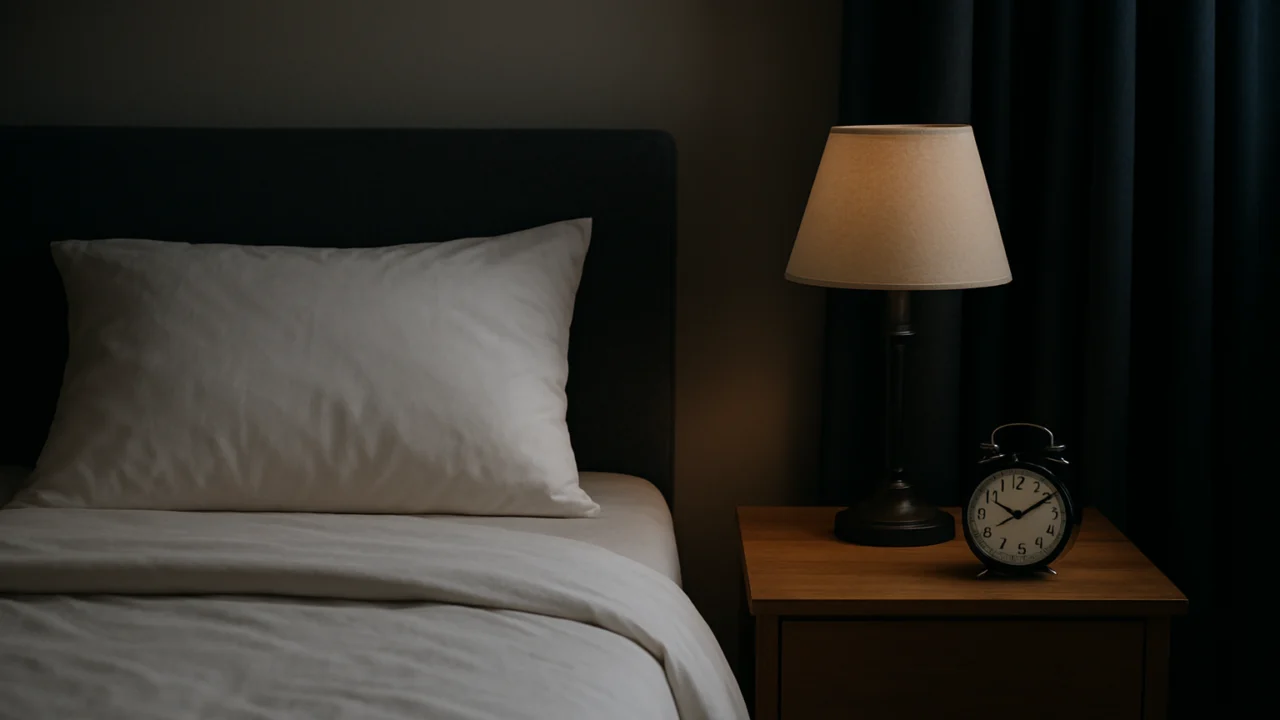 Spavaća soba pripremljena za redovito vrijeme odlaska na spavanje