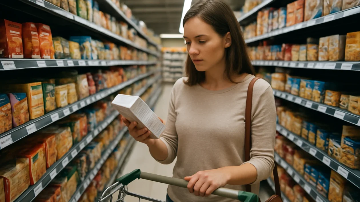 Čitanje deklaracija na hrani u trgovini radi zdravijeg izbora namirnica