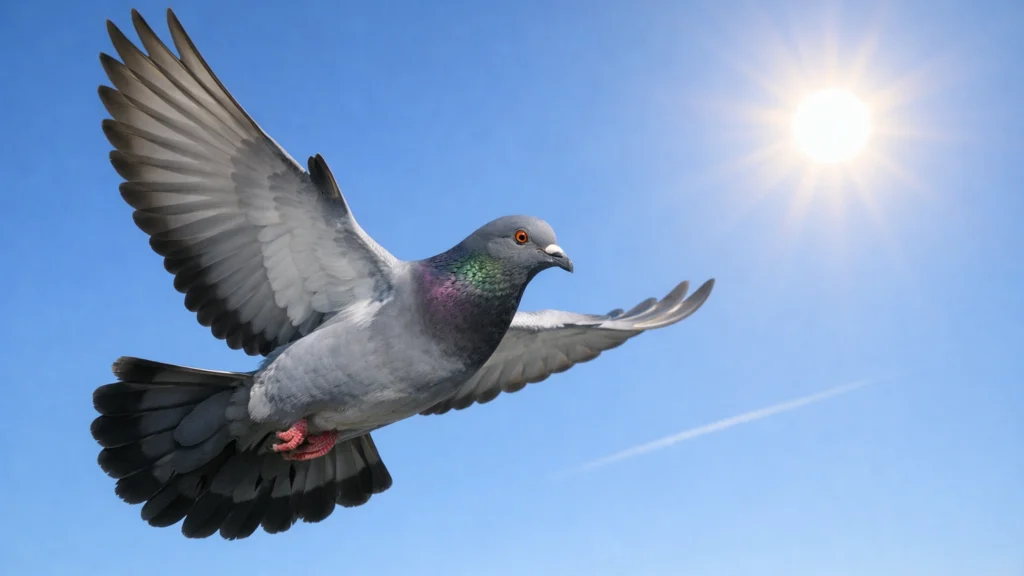 Golub u letu koristi prirodne signale poput sunca za orijentaciju