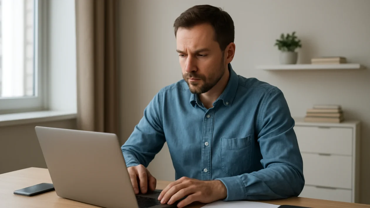 Osoba duboko fokusirana na rad u mirnom okruženju bez ometanja