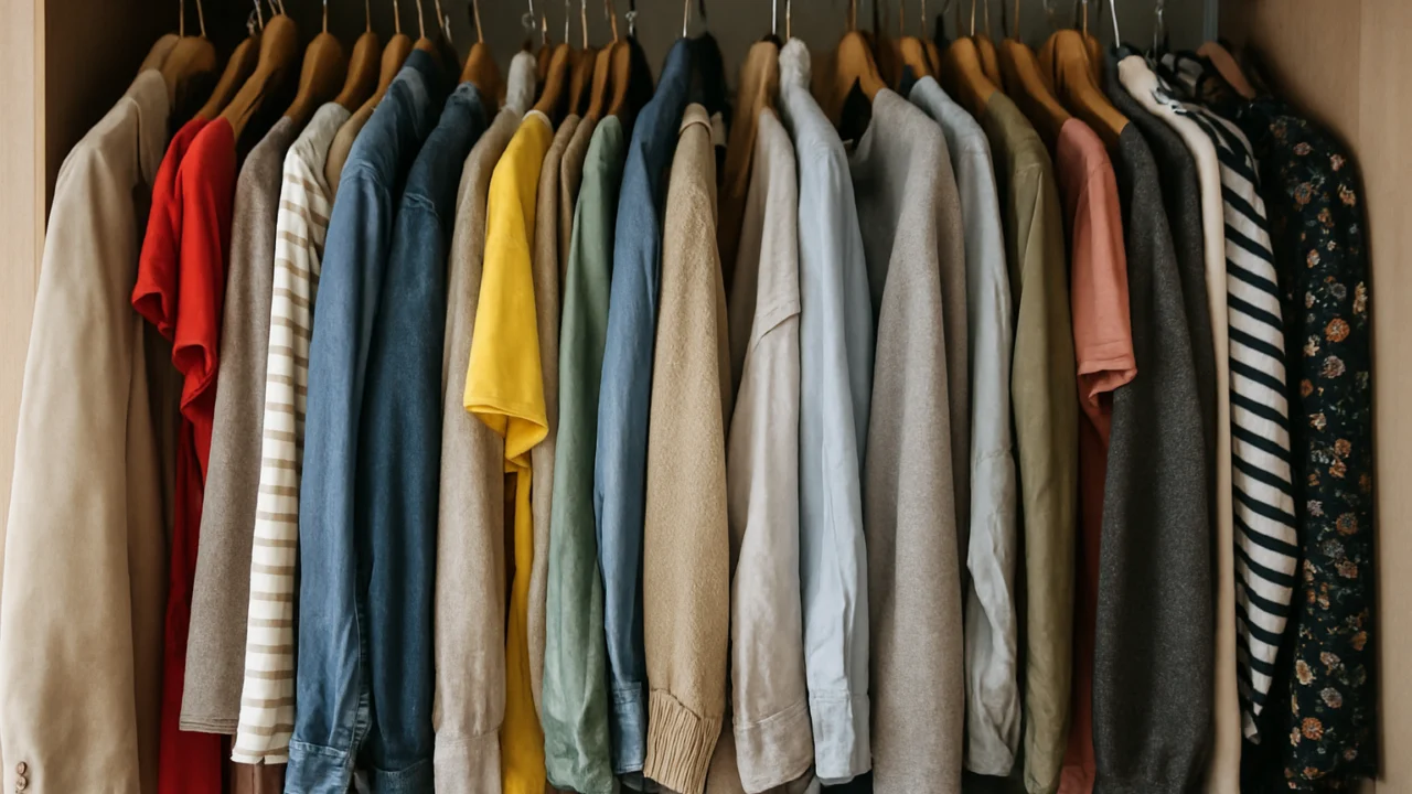 Pretrpani ormar s odjećom koja se rijetko nosi, prikaz problema modernog odijevanja