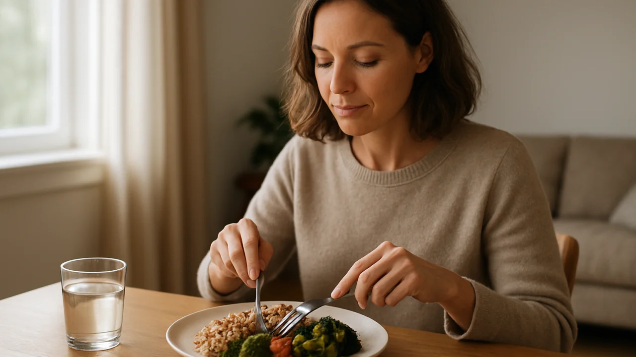 Svjesno jedenje bez distrakcija u mirnom kućnom okruženju