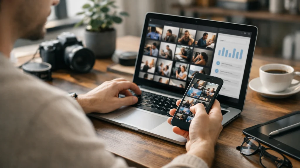 Kreativac koji bira platforme za online izlaganje svojih radova