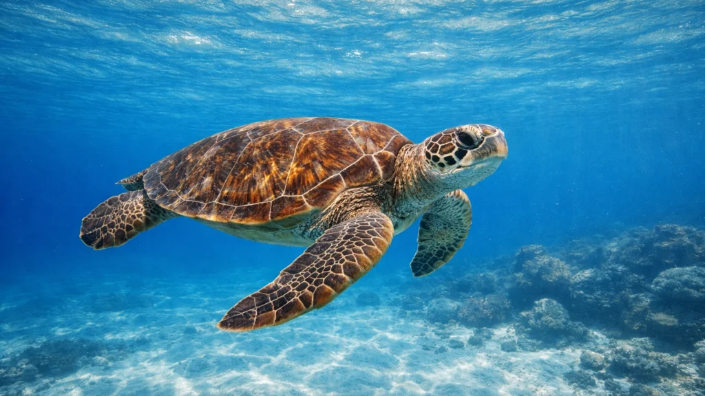 Morska kornjača pliva morem koristeći prirodne navigacijske signale