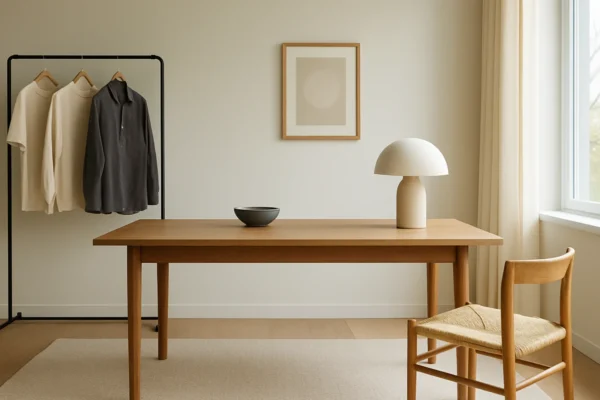 Minimalistički dom s manjim brojem kvalitetnih proizvoda koji simboliziraju svjesnu i održivu kupnju