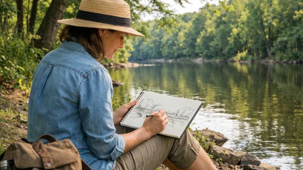 Inspirativna priča o početnici koja crta pejzaž uz rijeku