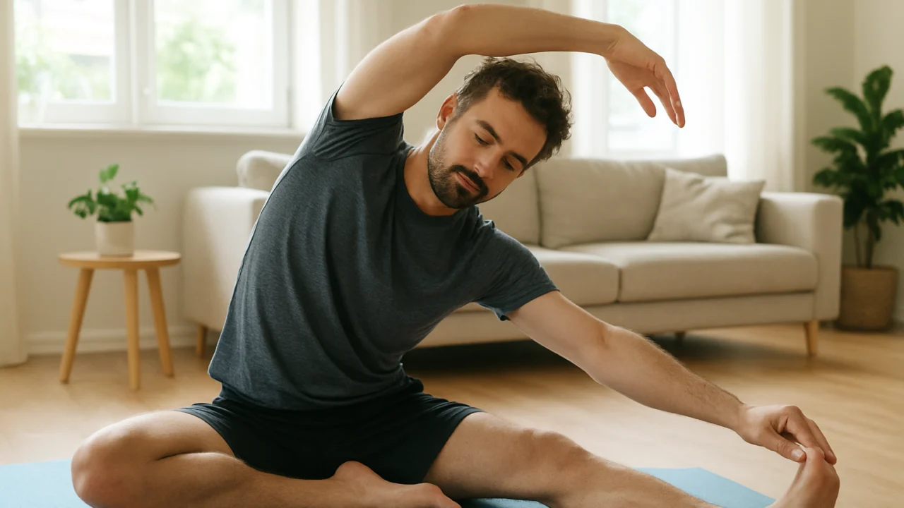 Istezanje i opuštanje nakon blagog kružnog treninga kod kuće
