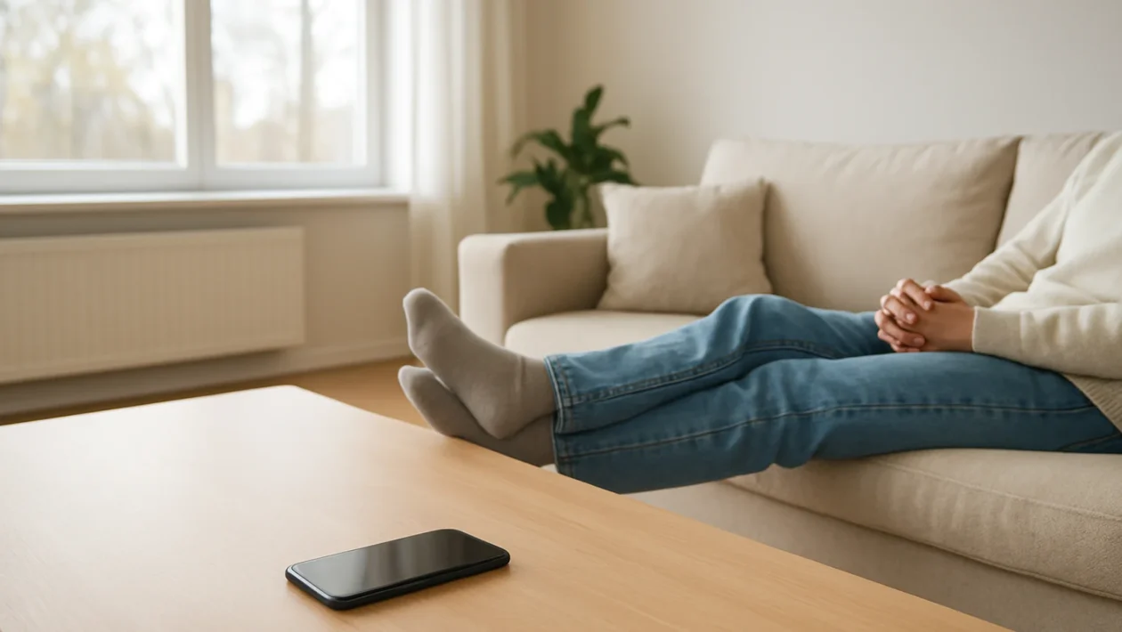 Mirno jutro bez ekrana i mobitel odložen sa strane kao simbol digitalnog detoxa