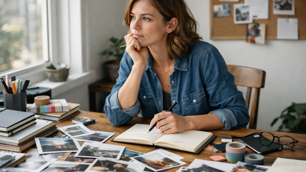 Kreativna blokada i raspršene ideje na radnom stolu