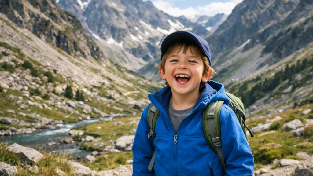 Dijete doživljava prvi eho u planinskoj dolini