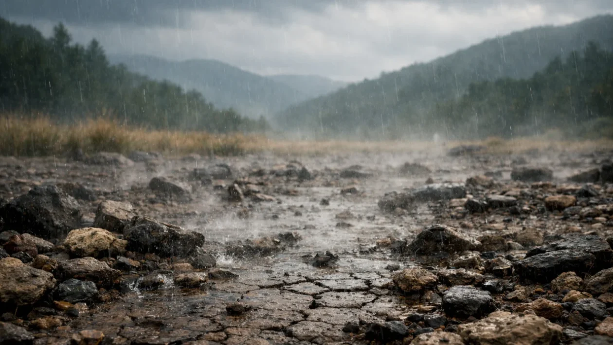 Miris kiše pri prvim kapima na suhom tlu u prirodnom krajoliku