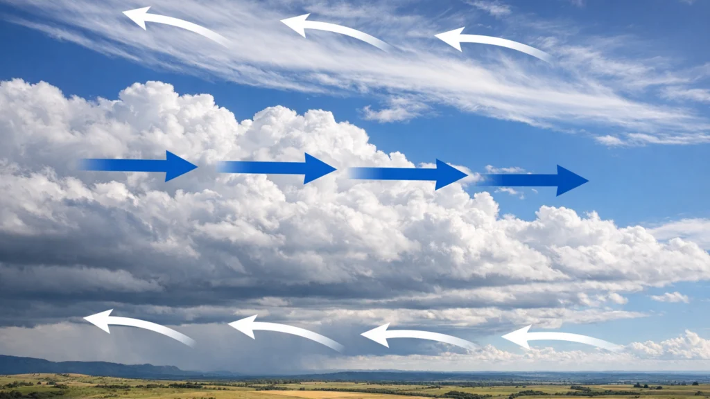 Kretanje oblaka koje pokazuje kako nastaje i djeluje vjetar