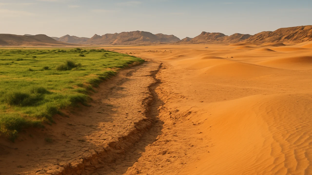 Današnja Sahara s isušenim koritom rijeke kao podsjetnik na nekadašnje zeleno razdoblje