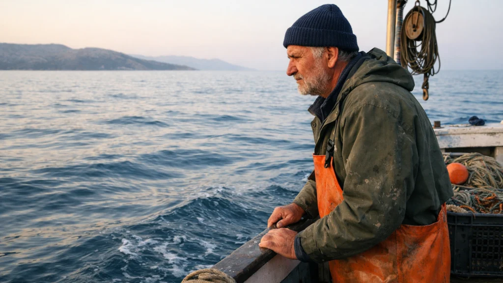 Ribar na Jadranu promatra valove i čita more iz iskustva