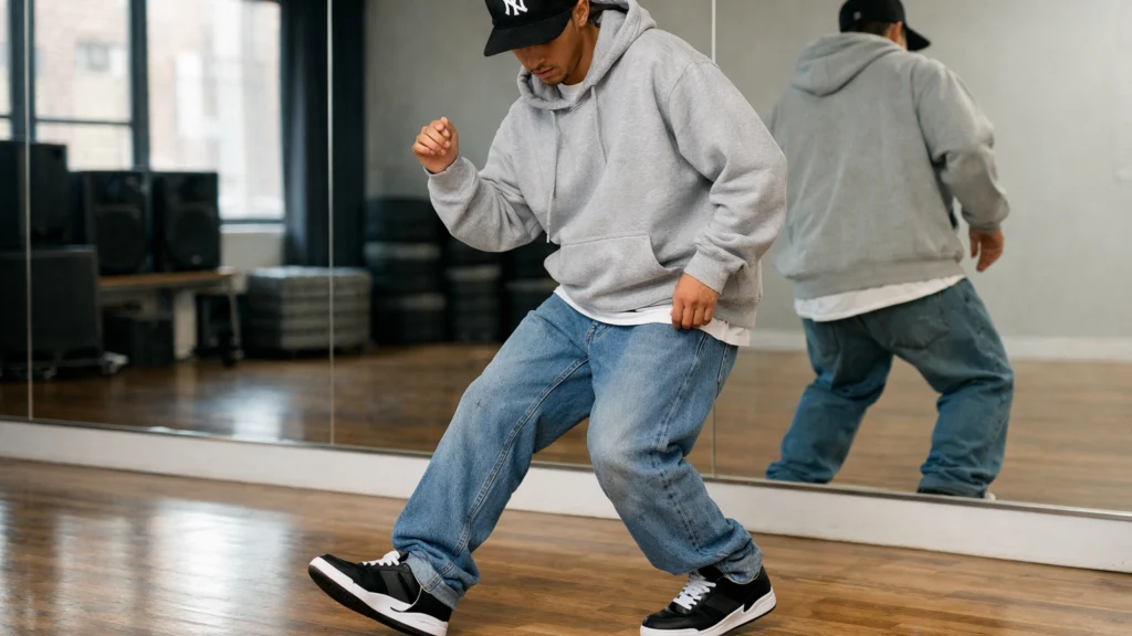 Učenje osnovnih hip hop koraka za početnike