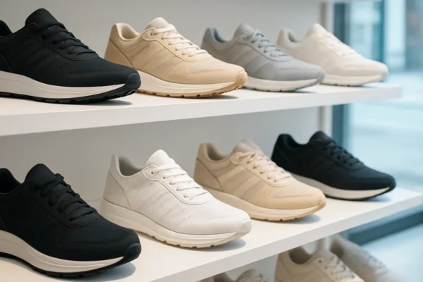 Različiti modeli kvalitetnih tenisica izloženi u trgovini kao vodič za odabir