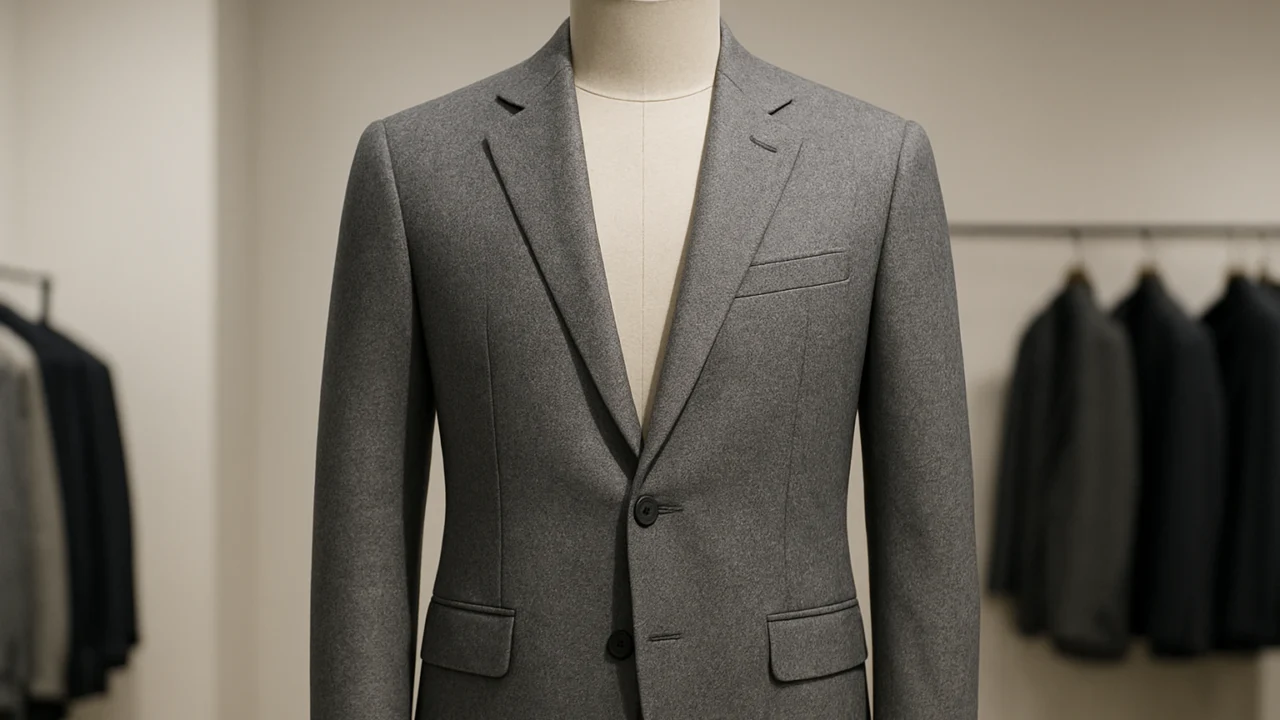 Muški sako srednje klase izložen u trgovini odjeće