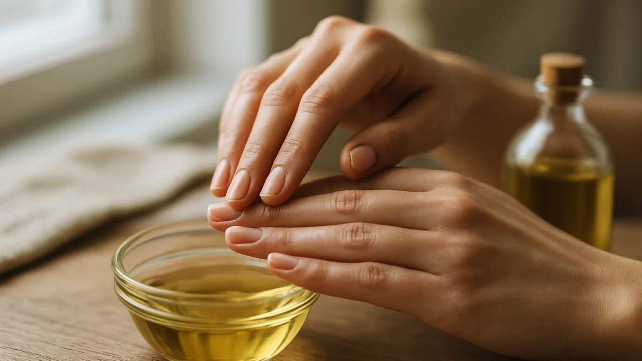 Nanošenje prirodnog ulja za hidrataciju i jačanje noktiju