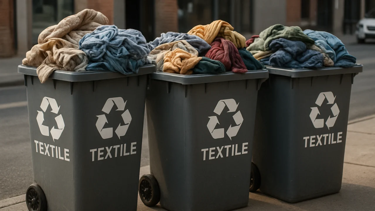 Tekstilni otpad i odjeća za reciklažu kao posljedica prekomjerne kupnje
