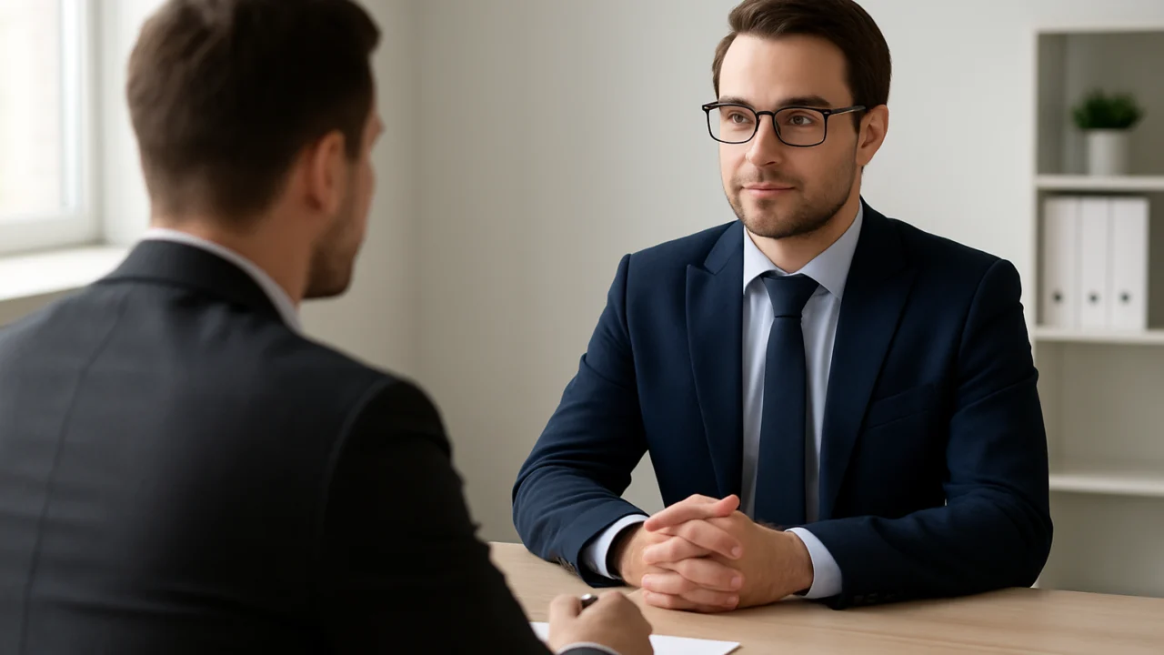 Poslovni intervju koji pokazuje kako odjeća utječe na percepciju kandidata