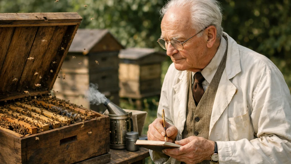 Znanstvenik promatra pčele i njihovu komunikaciju plesom u košnici