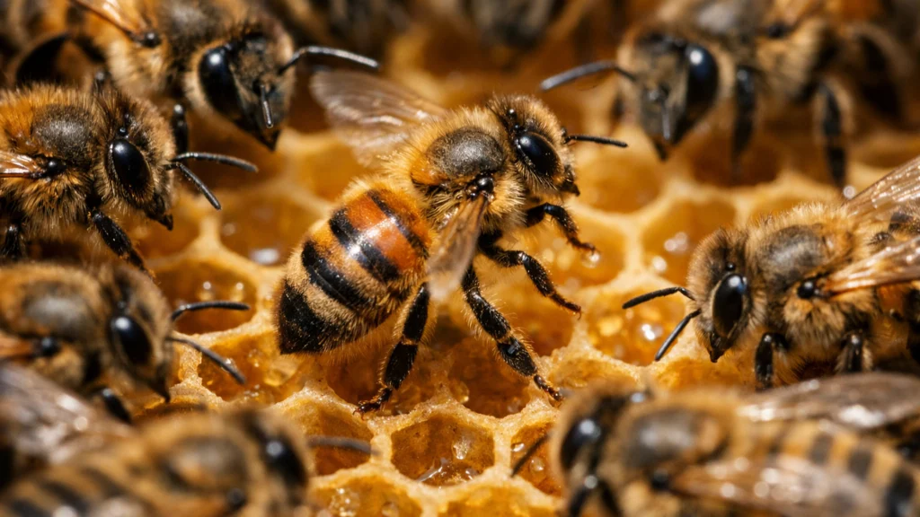 Waggle ples pčele koji pokazuje smjer i udaljenost izvora hrane