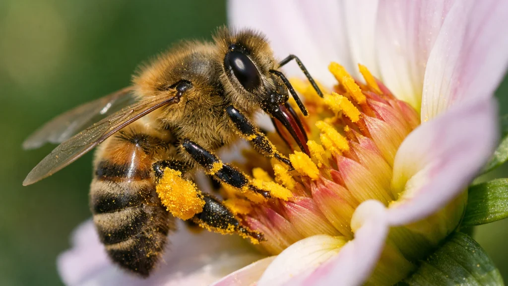 Pčela skuplja nektar iz cvijeta kao prvi korak u proizvodnji meda