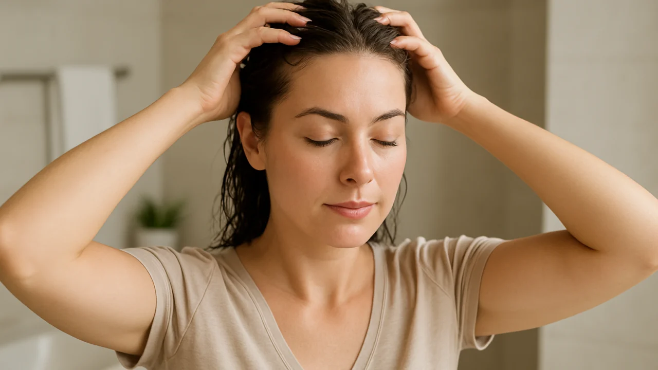 Masaža vlasišta prstima kao prirodna metoda za poticanje rasta kose